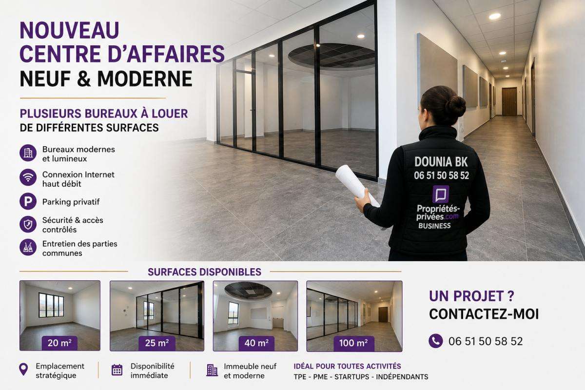 A louer bureaux clés en main Parc Alata à Verneuil