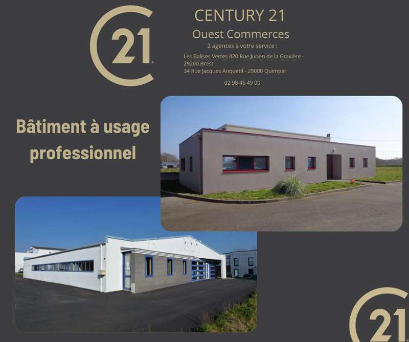 Vente murs commerciaux 300m² sur Quimper Nord