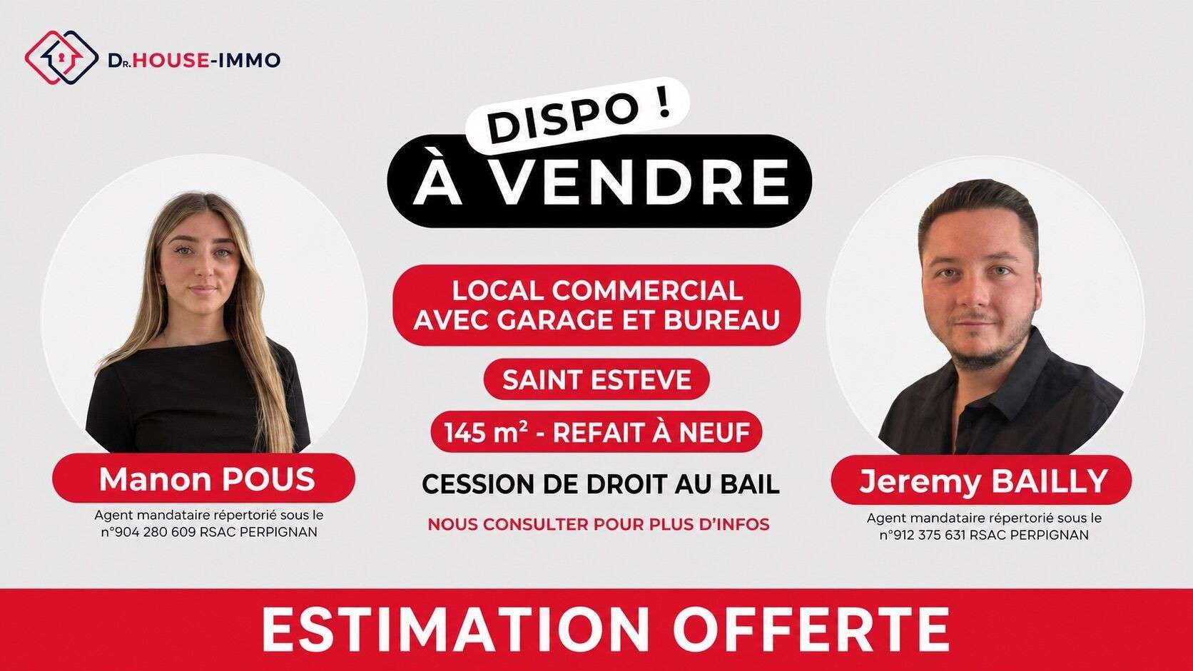 DAB local commercial 145m² à Saint-Estève