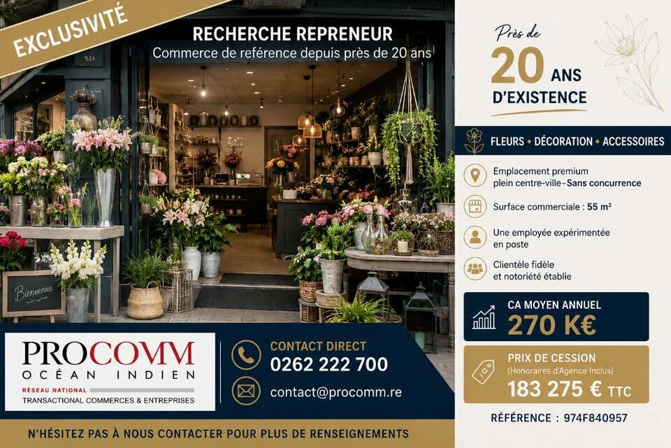 FDC fleurs décoration à vendre à l'Etang-Salé