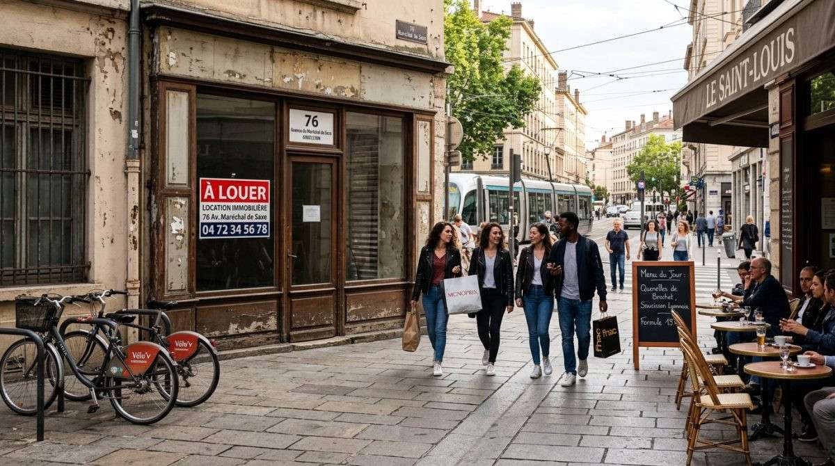 A louer local commercial de 78m² à Lyon 69003