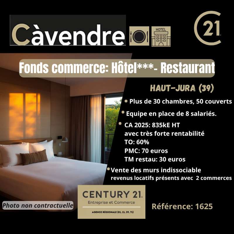Vente hôtel de gestion plus de 30 n° Haut Jura