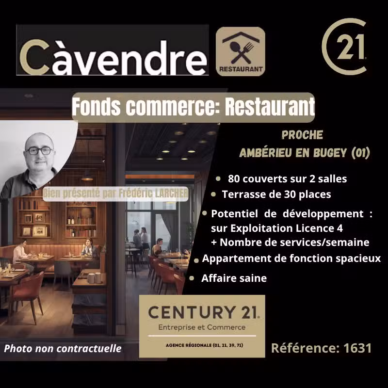 Vente restaurant proche Ambérieu en Bugey