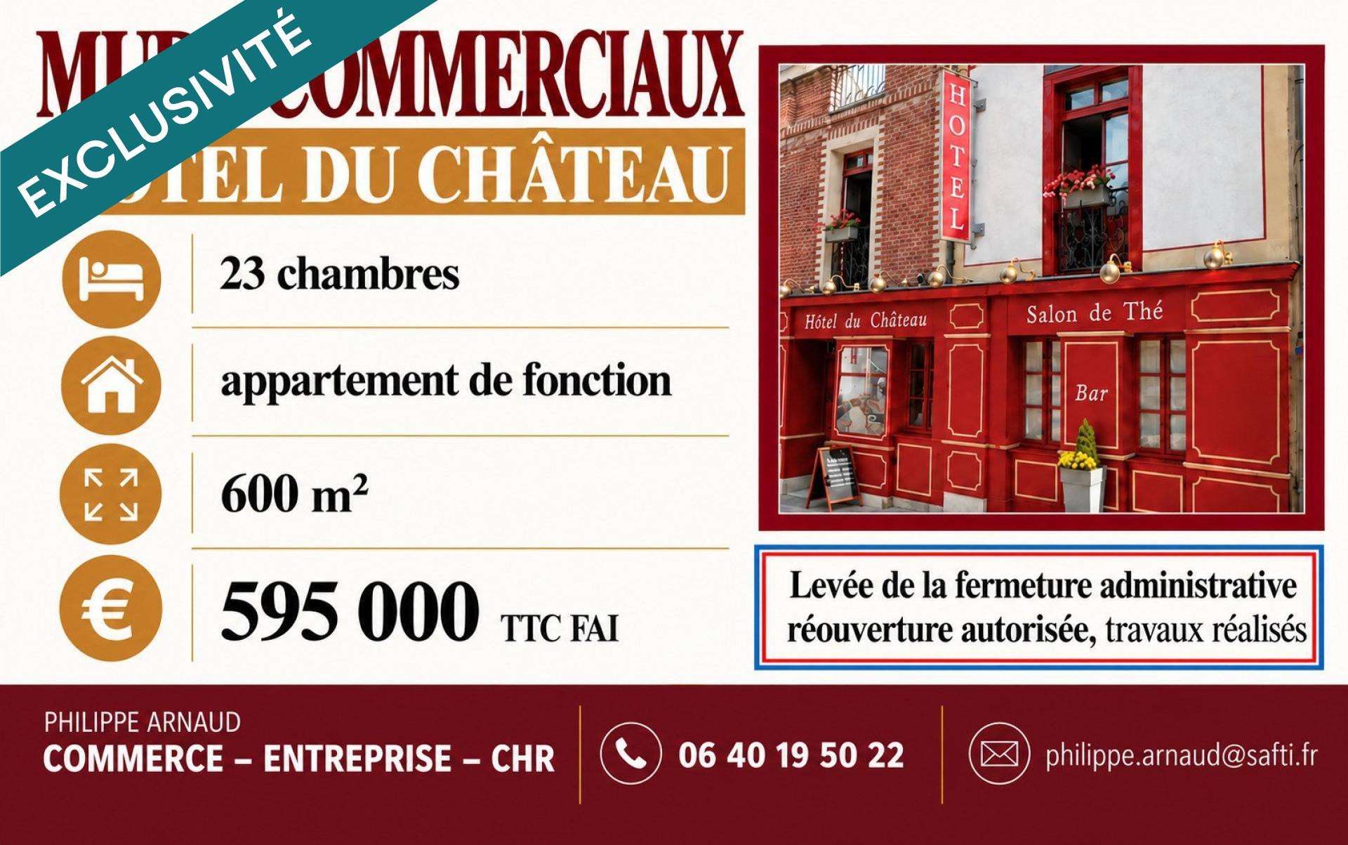 Vente murs commerciaux hôtel de 660m² à Vitré