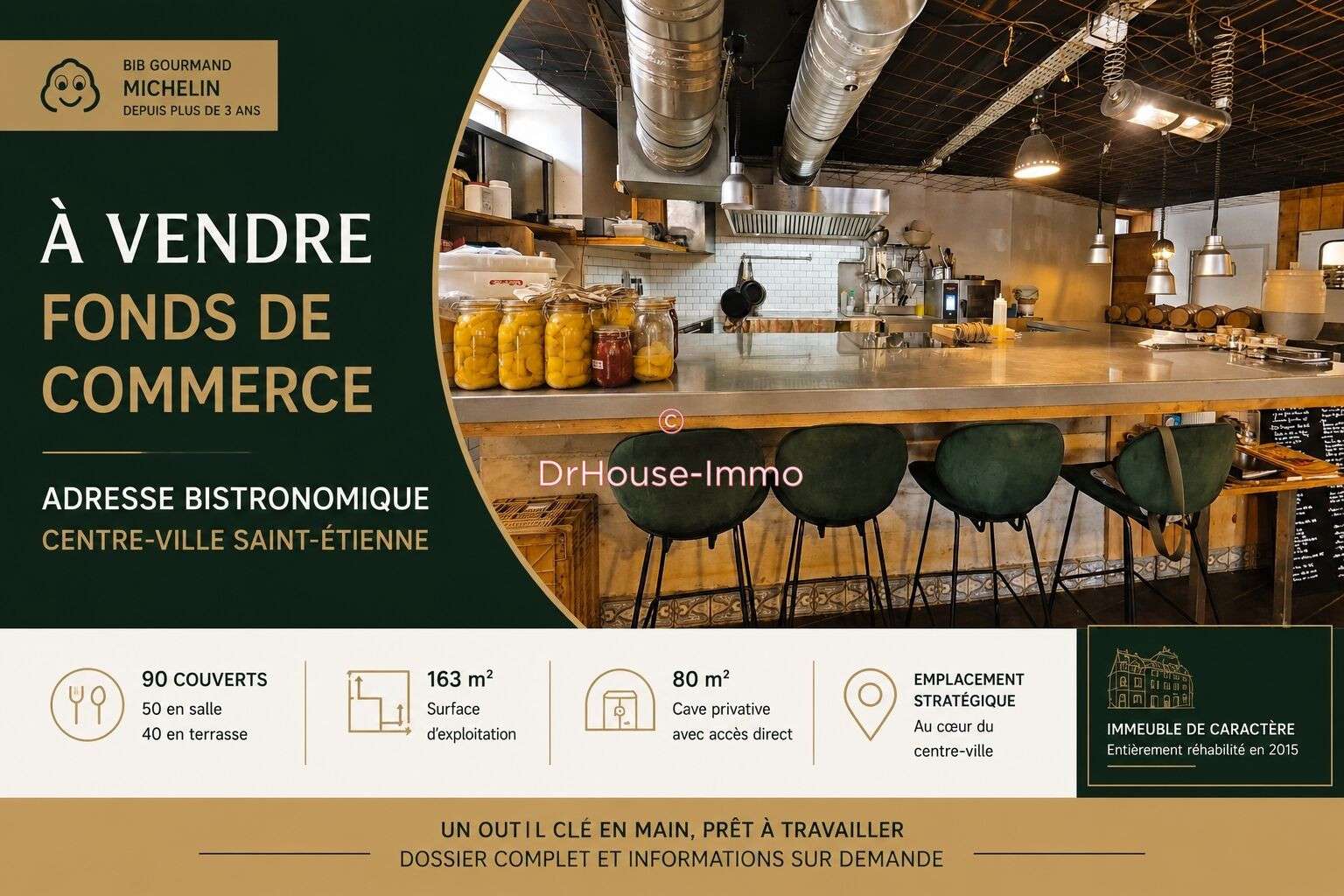 Vente restaurant au centre de Saint Etienne