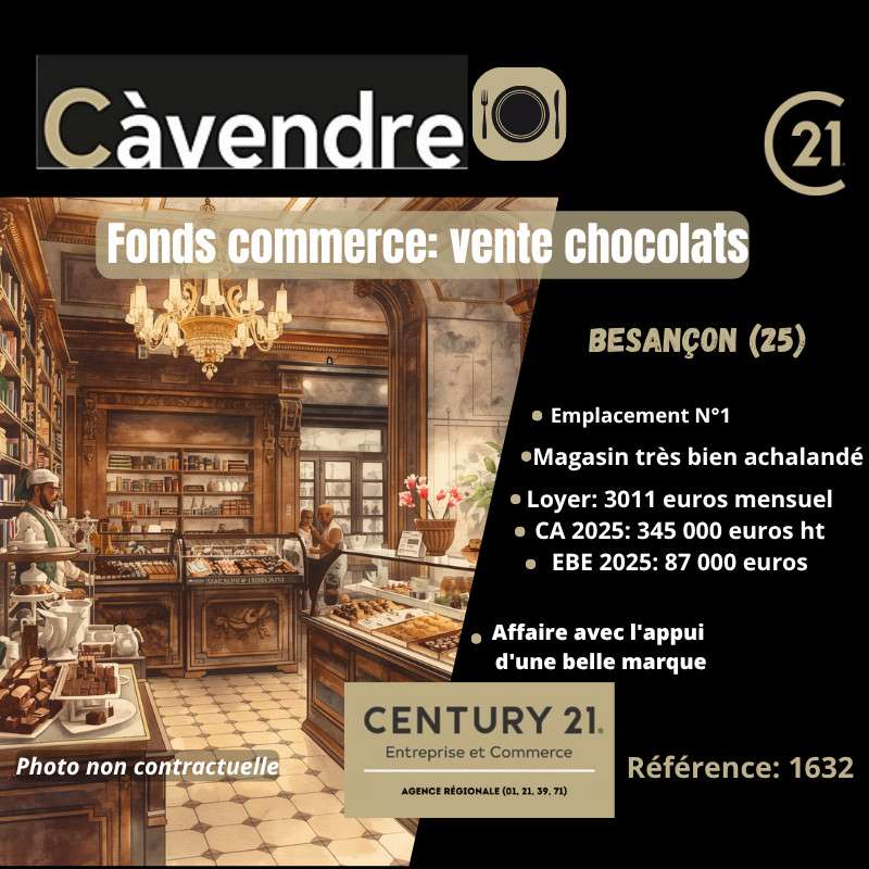 AV boutique de chocolats emplacement N°1 Besançon