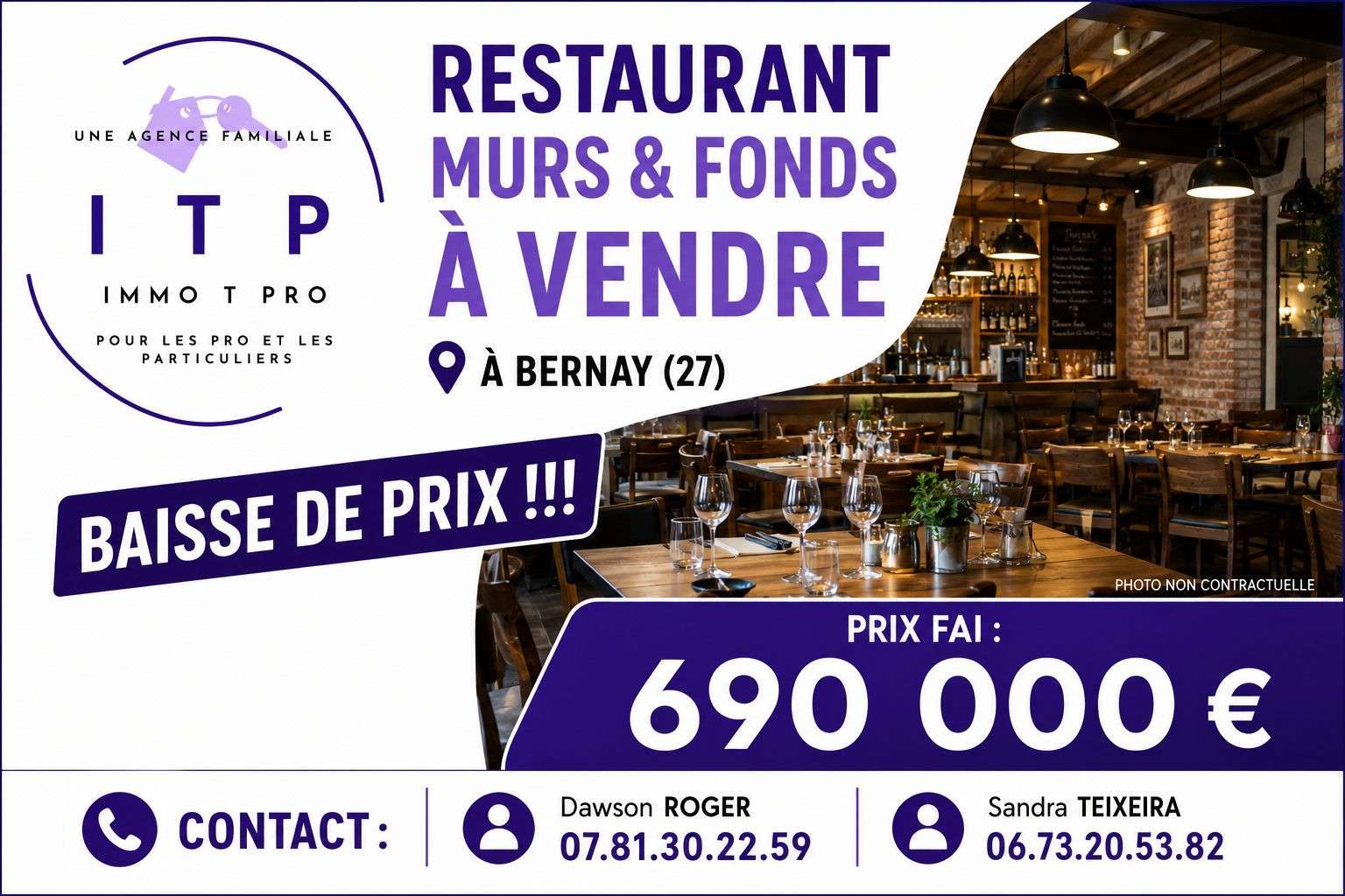 AV magnifique restaurant en périphérie de Brionne
