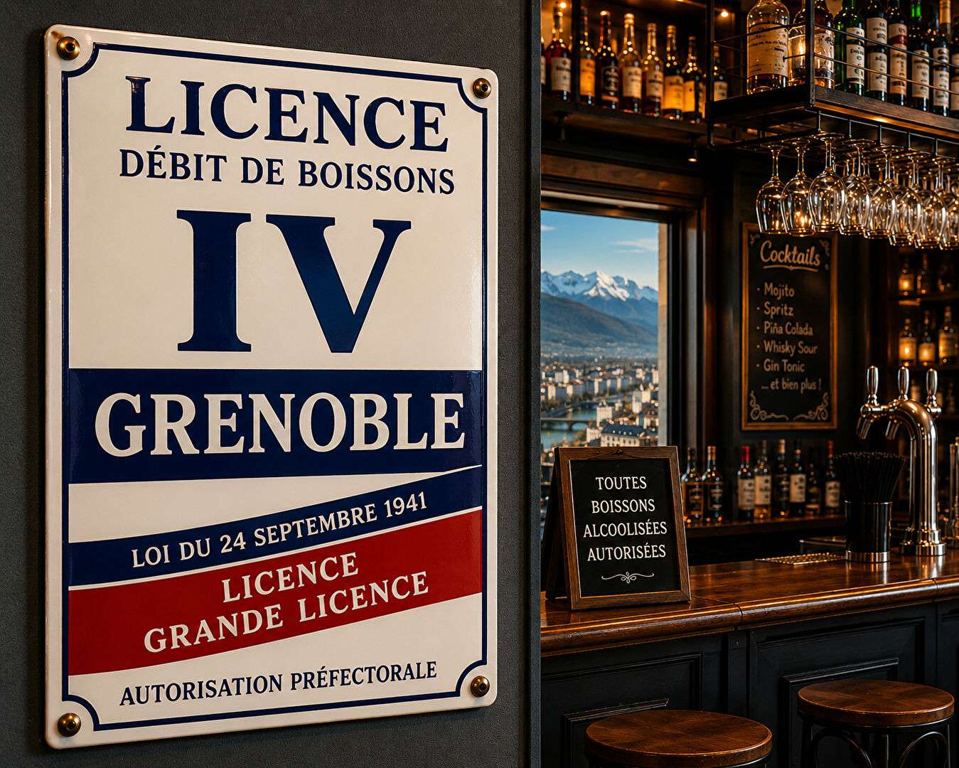 AV licence 4 Grenoble intra muros  transférable 