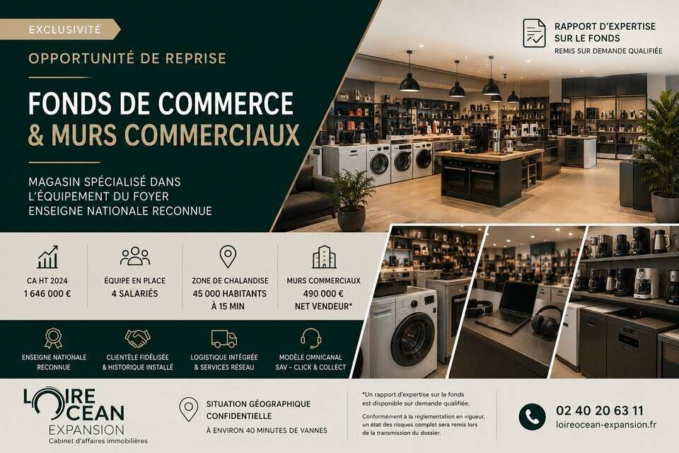 Vente belle opportunité murs et fonds 56