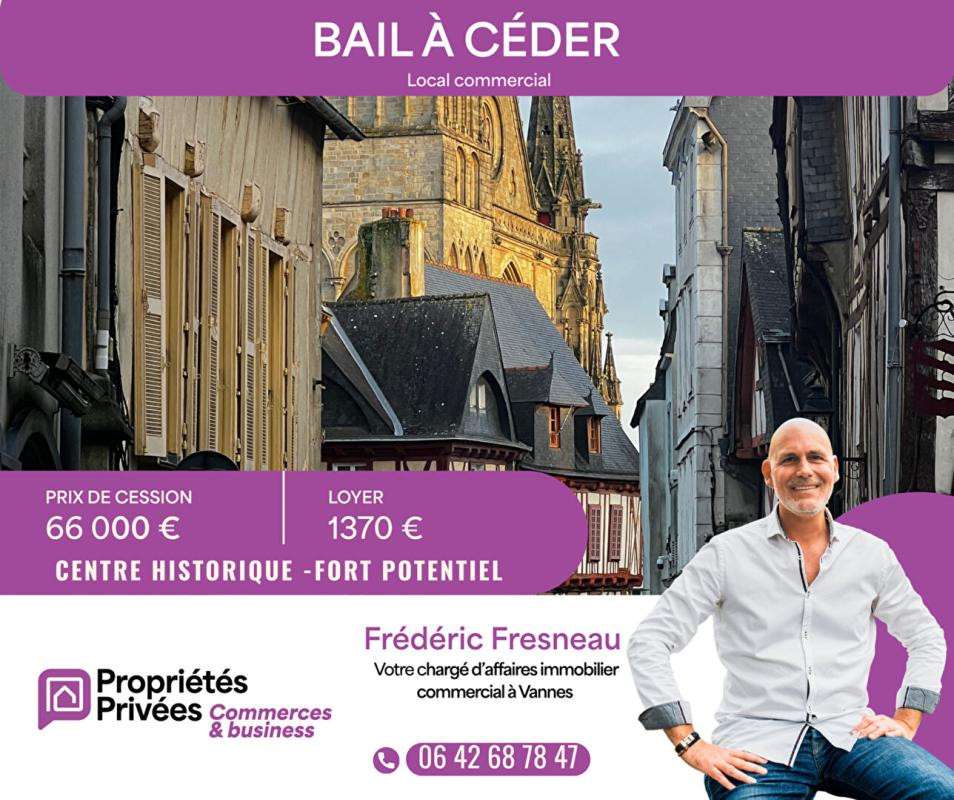 Droit au bail 50m² emplacement recherché à Vannes
