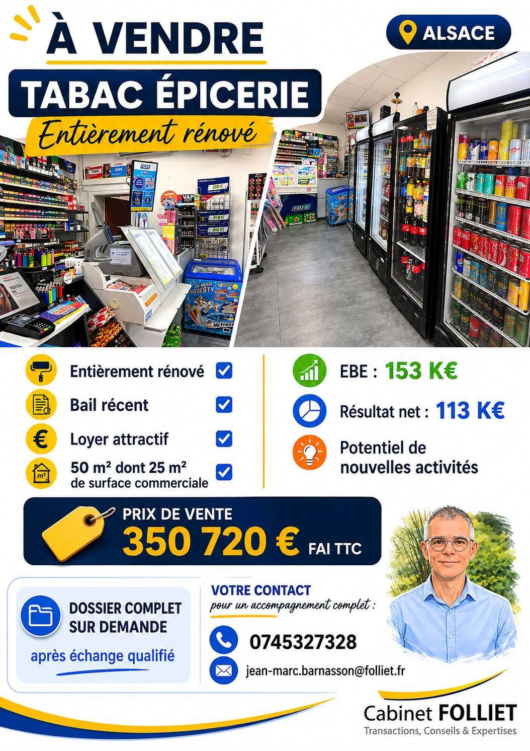 FDC tabac FDJ épicerie rénové à vendre Strasbourg