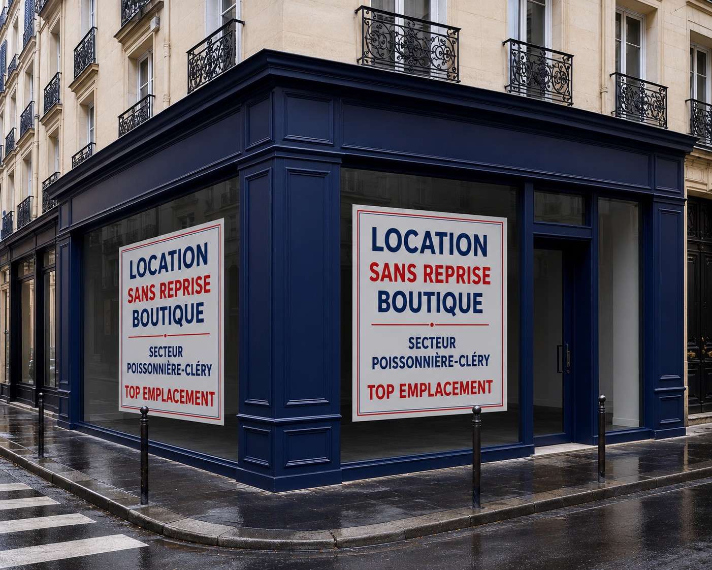 Location pure Boutique 85m²- 75002 paris Cléry