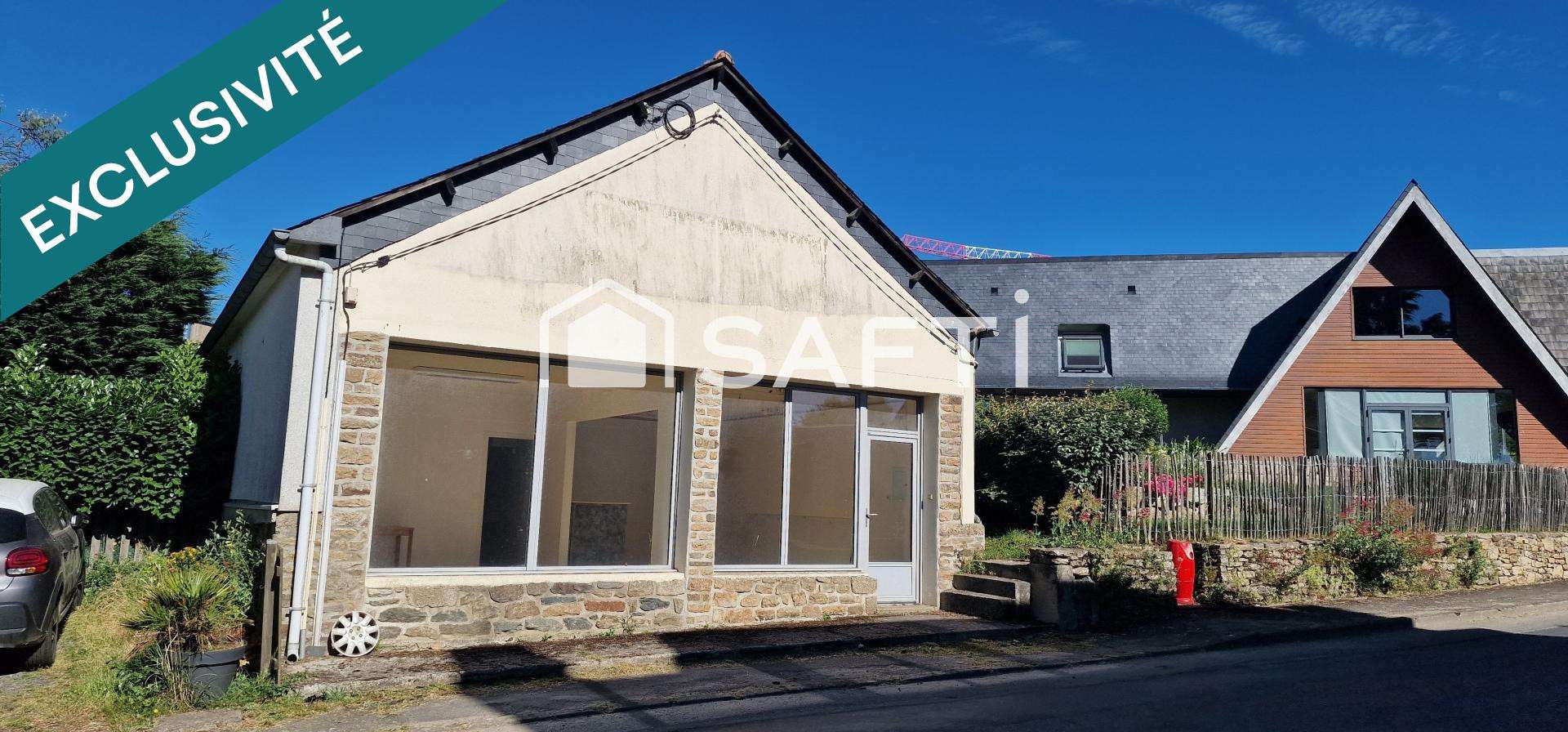 Vente local commercial 110m² au centre de Plessala