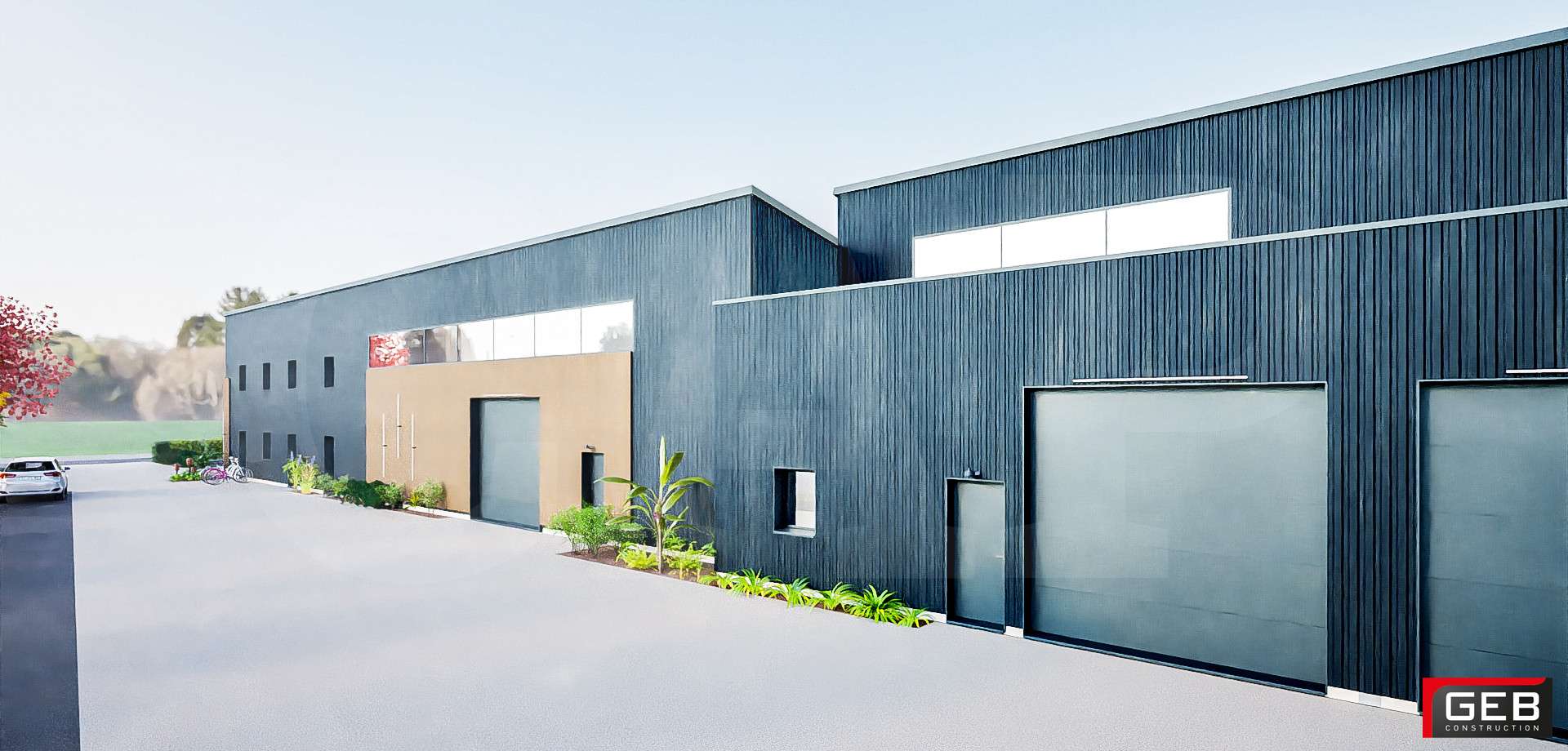Loue cellule activités neuves 250m² à la Bouëxière