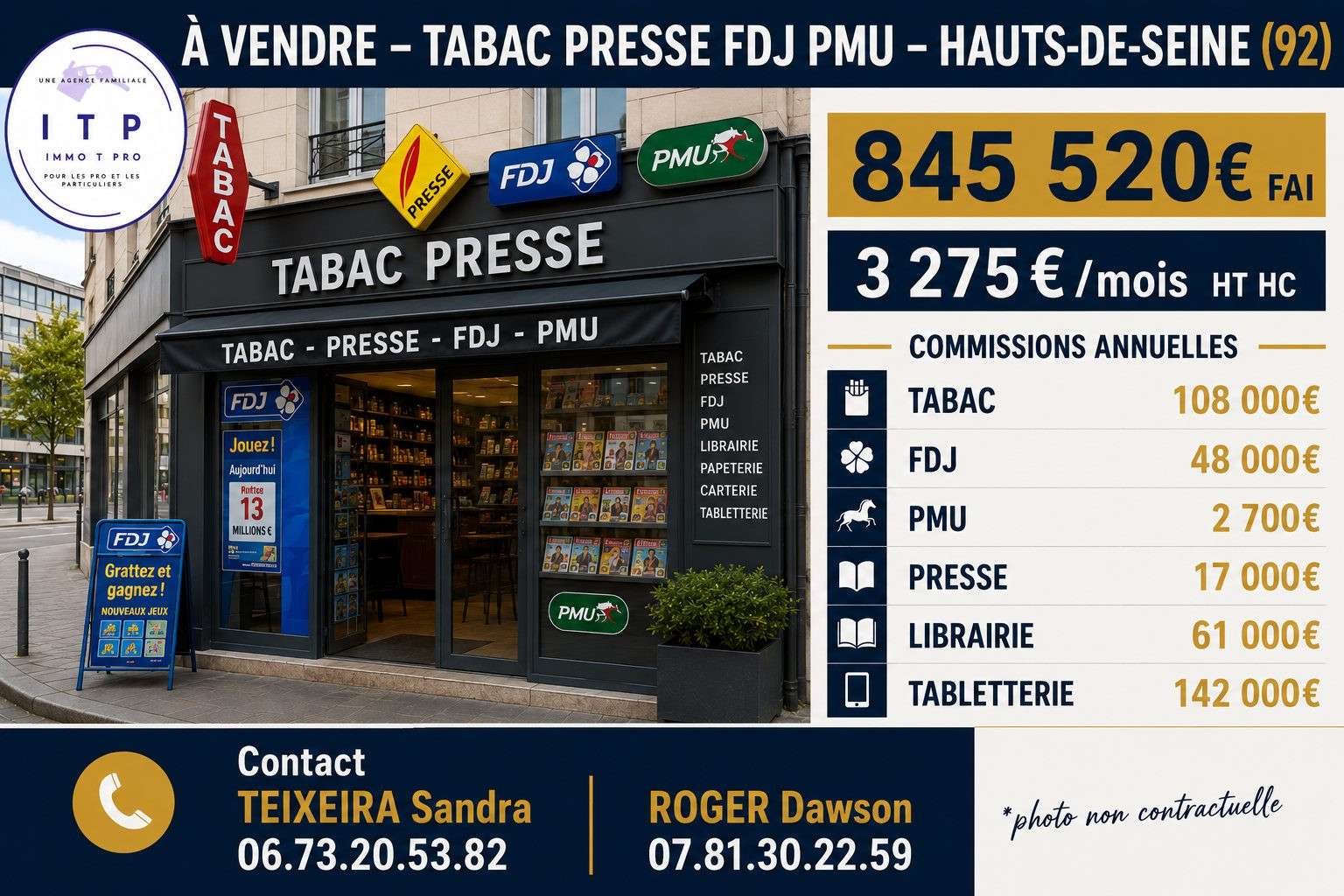 AV magnifique tabac presse FDJ PMU belle ville 92