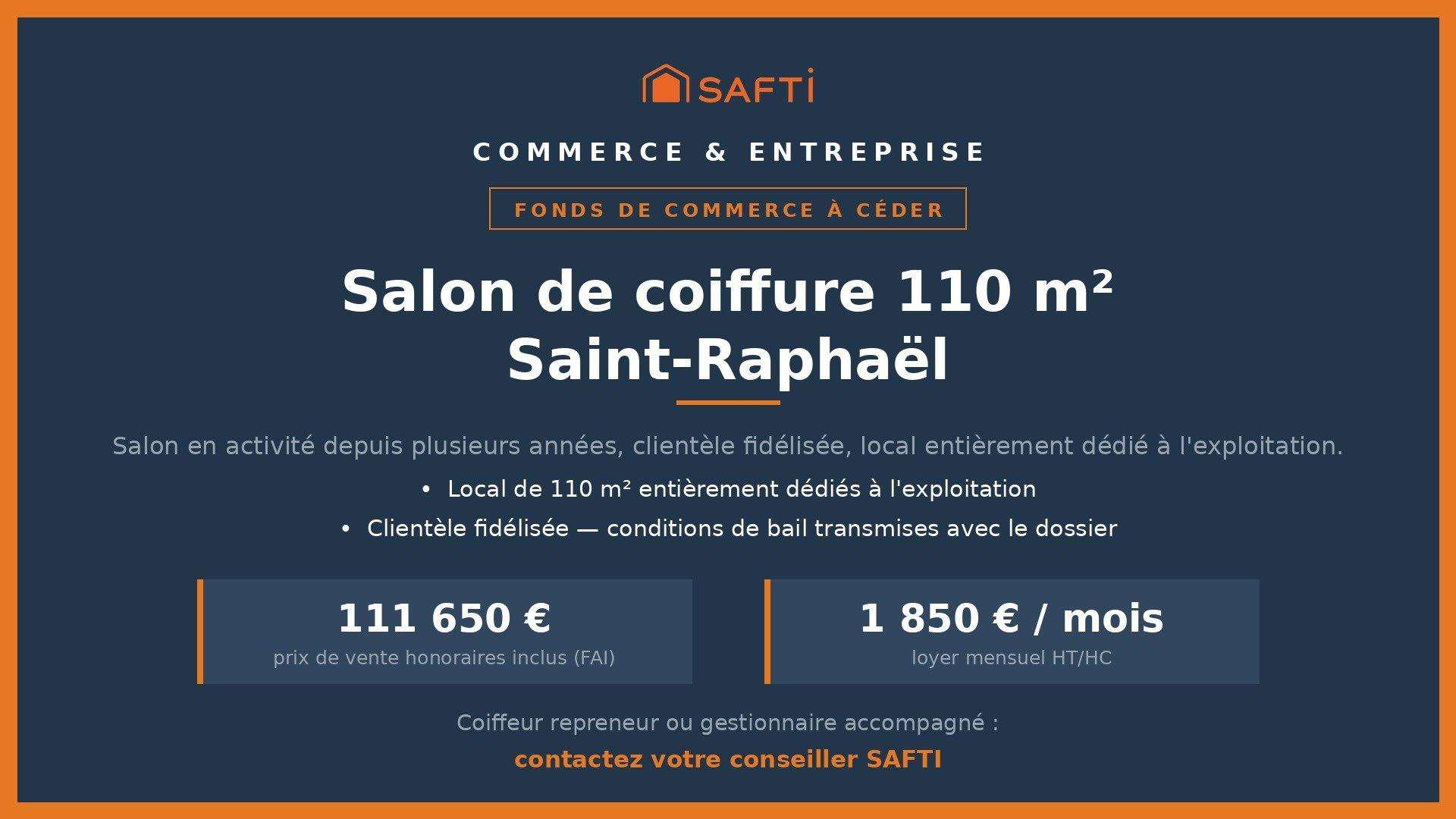 Vente salon de coiffure de 110m² à Saint-Raphaël