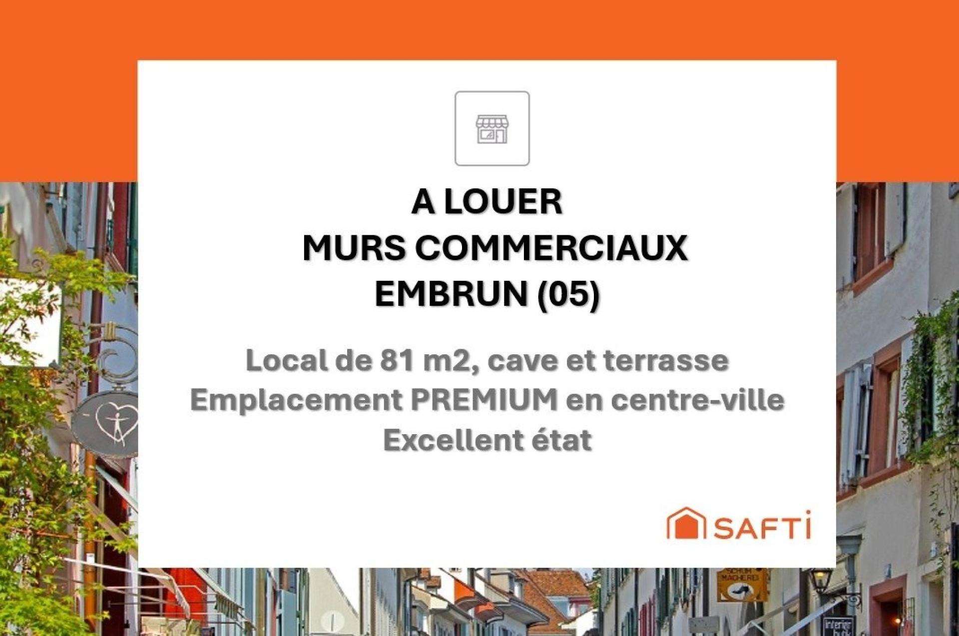 A louer local 90m² emplacement premium à Embrun