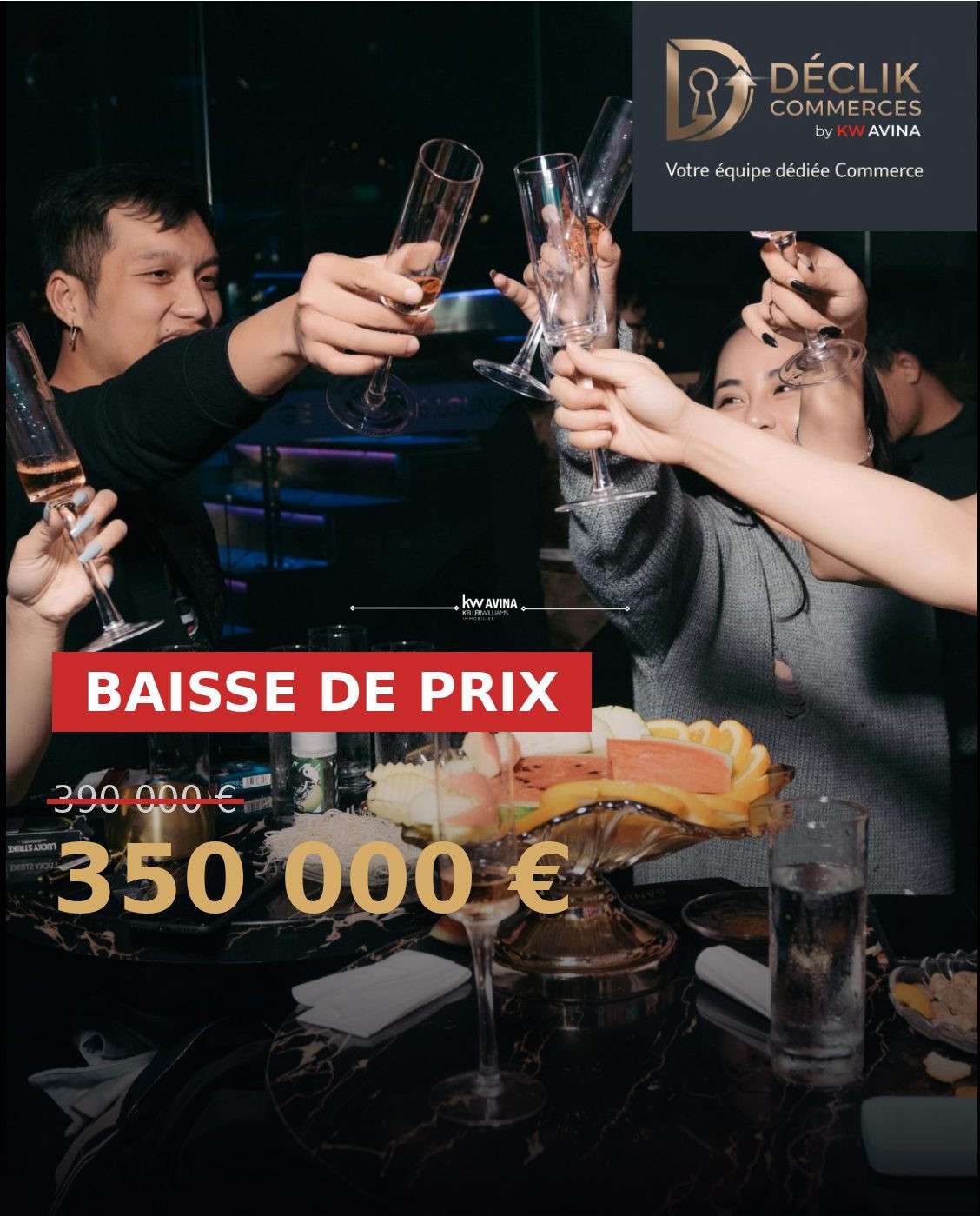 Vente bar de nuit de renom dans le vieux Lille