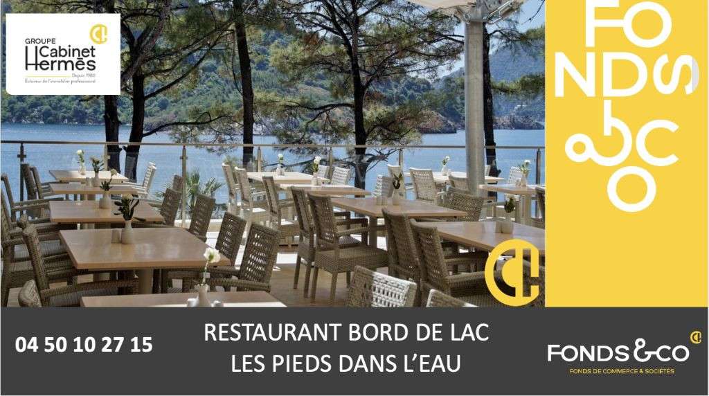 Vente restaurant les pieds dans l'eau à Nernier
