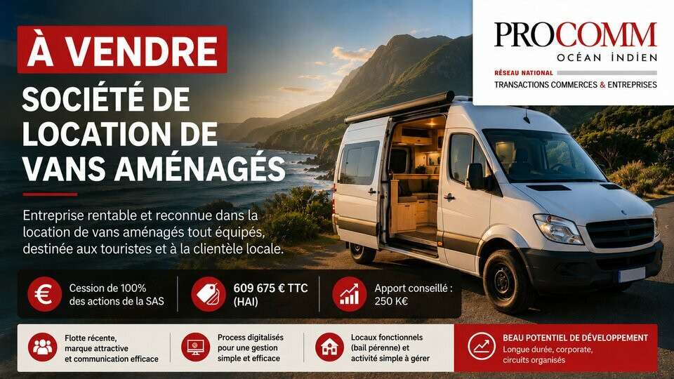 FDC Location de Vans Aménagés à vendre Saint-Paul