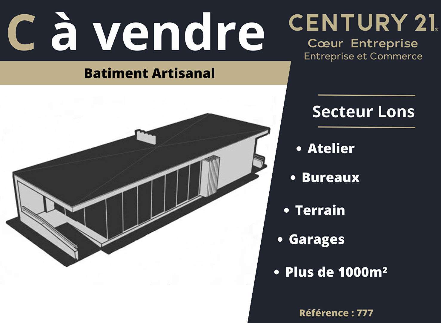 Local artisanal 1000m² à Lons Le Saunier