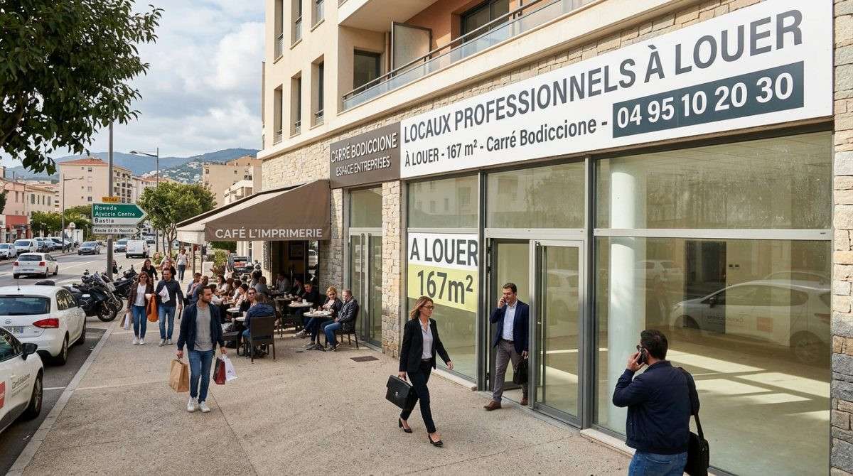 Loue locaux pro 167m² à Ajaccio Carré Bodiccione