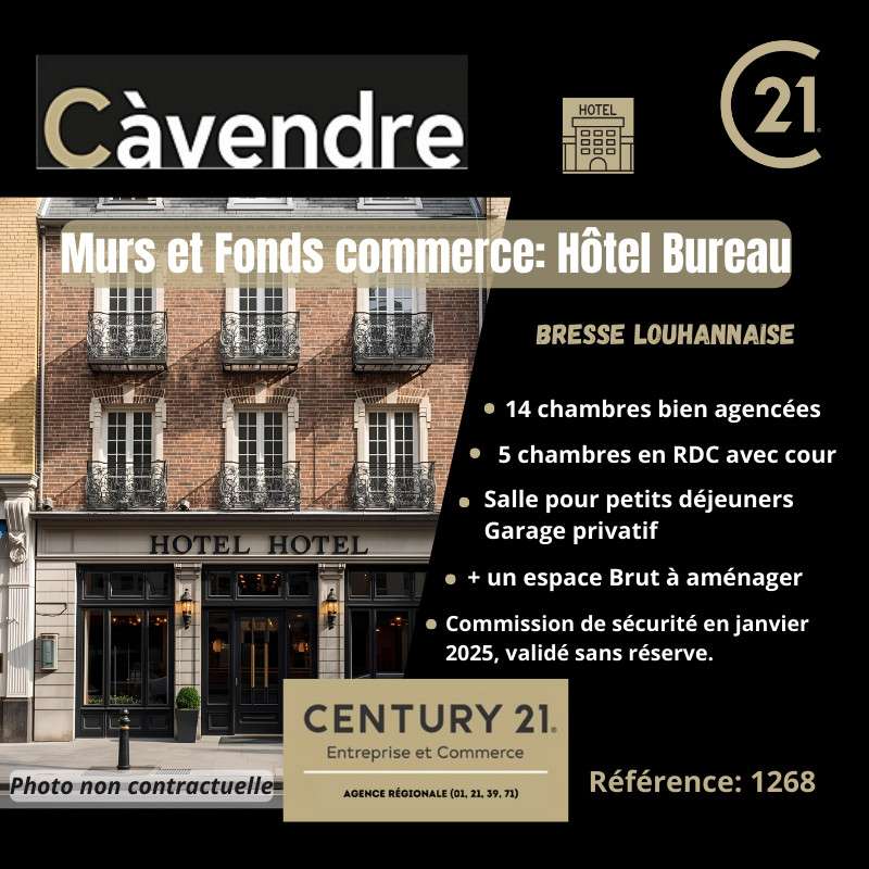 AV murs et fonds hôtel-bureau Bresse louhannaise