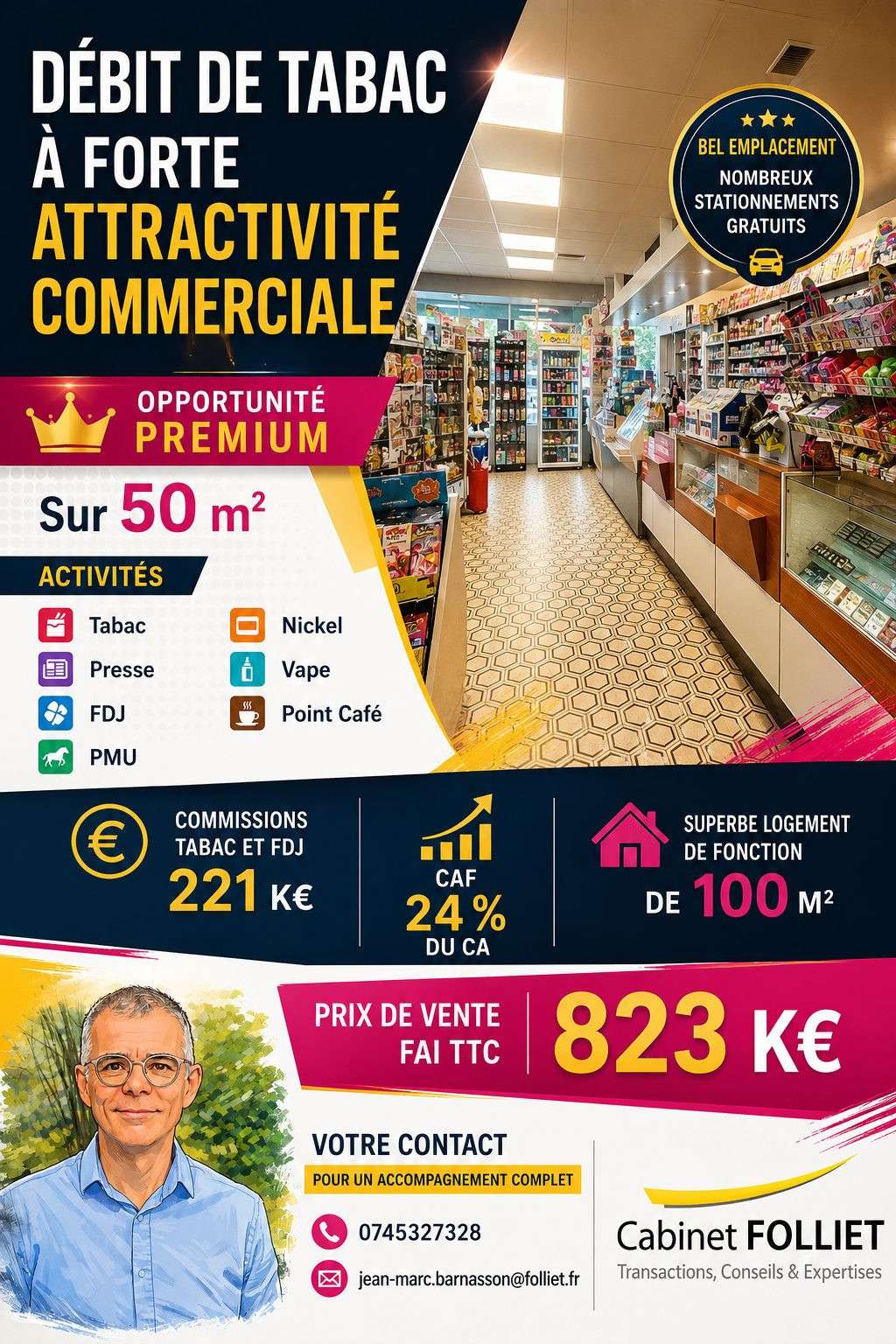 FDC tabac presse FDJ PMU à vendre prox de Nancy