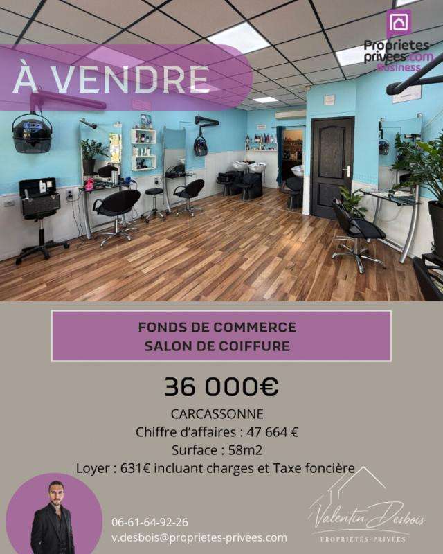 Vente salon de coiffure dans un hameau Carcassonne