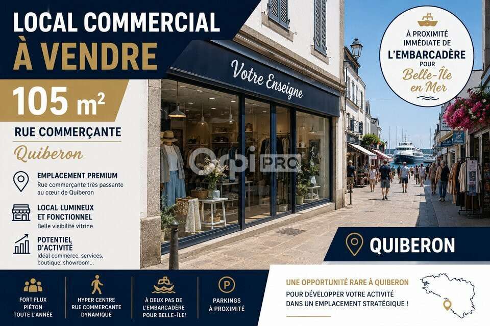 Local commercial de 105m² à vendre à Quiberon