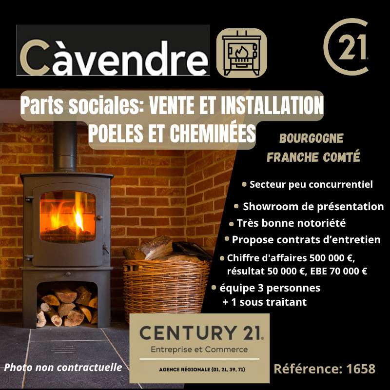 Parts sociales de société poêles à bois sur Dijon