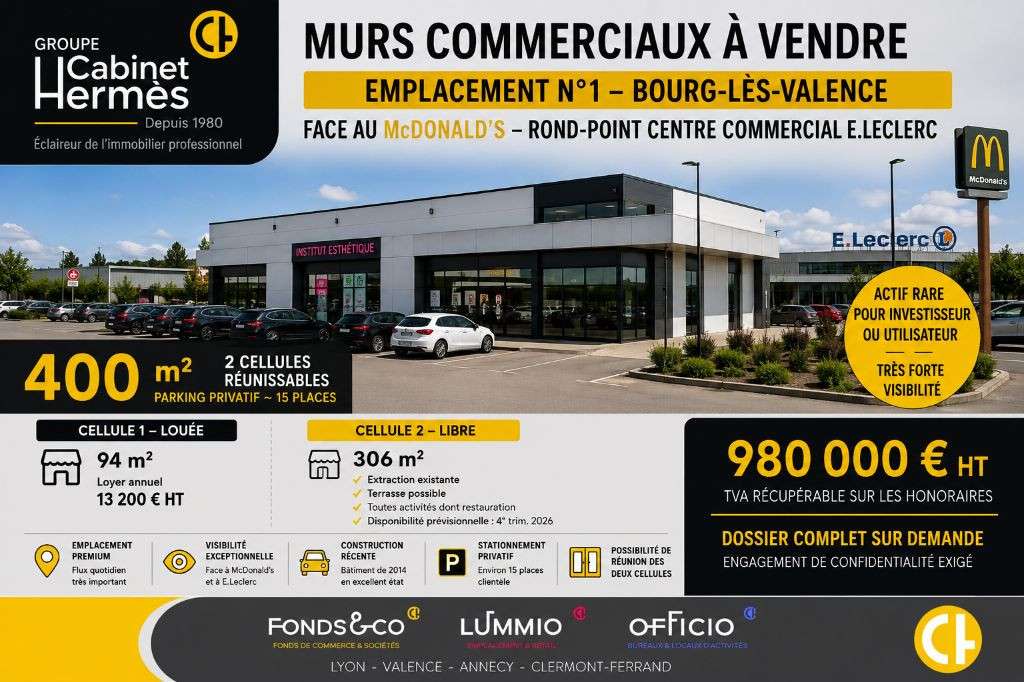 Murs commerciaux à vendre à Bourg-lès-Valence