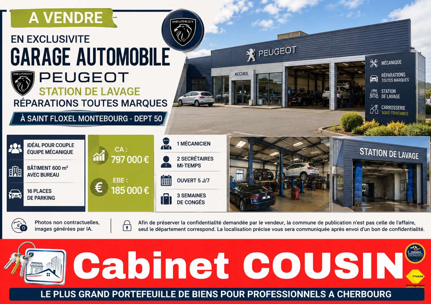 Vente garage automobiles à Saint Floxel Montebourg