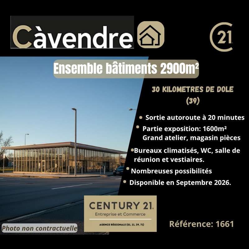Vente ensemble de bâtiments de 2900m² à Dole