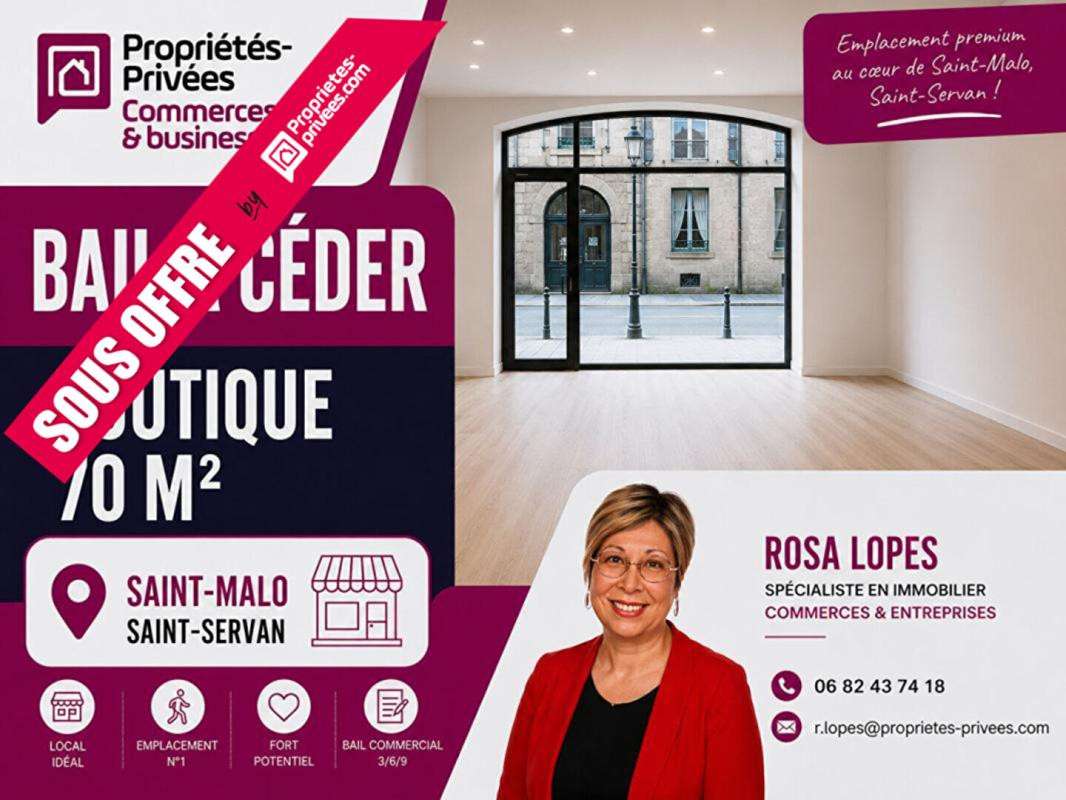 Cession de bail local 70m² à Saint Malo