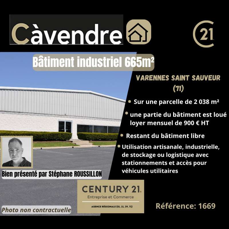 AV local d'activité 665m² Varennes Saint Sauveur