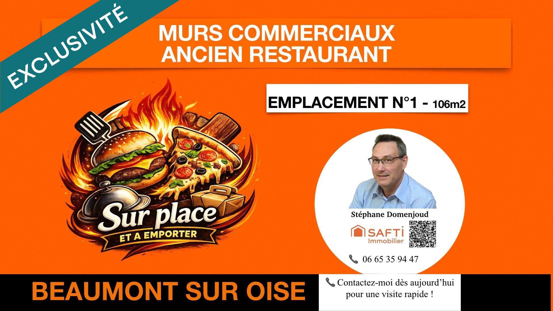 A vendre murs commerciaux 106m² Beaumont-sur-oise