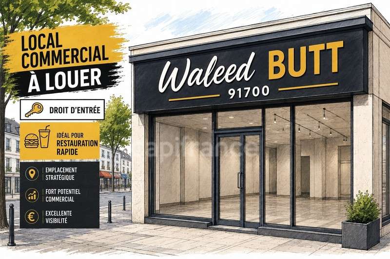 Loue local commercial 94m² Ste-Geneviève-des-Bois