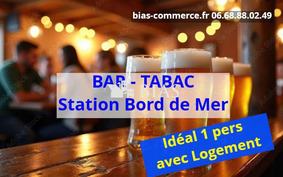 Vente bar tabac FDJ en centre station balnéaire 76