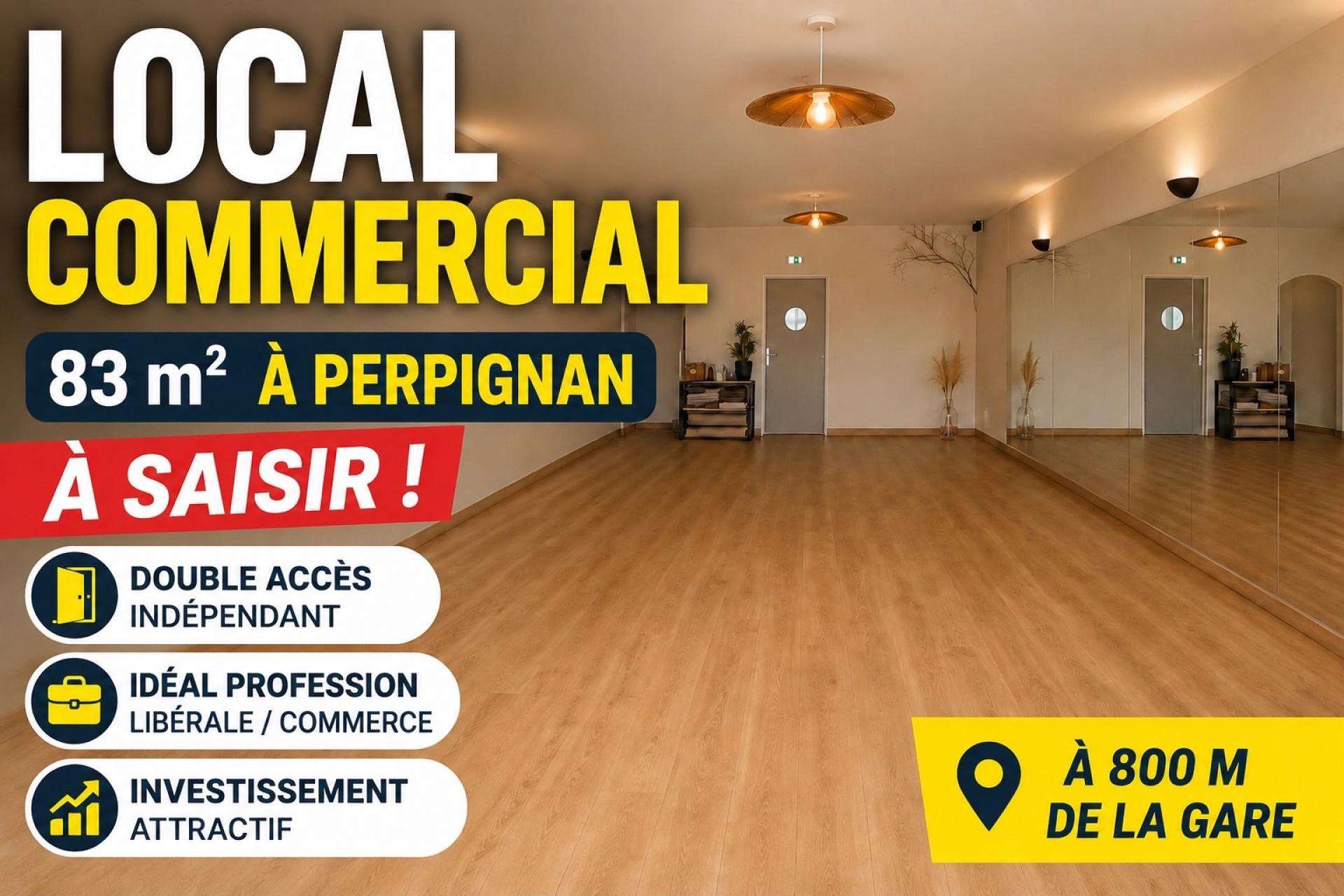 AV local commercial 83m² à Perpignan proche gare