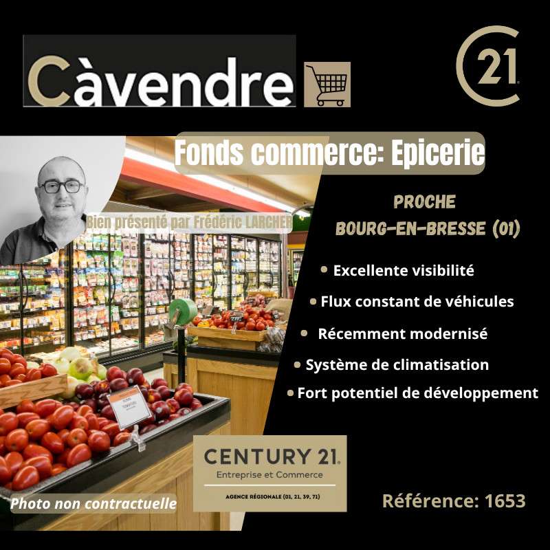 Vente FDC épicerie proche de Bourg En Bresse
