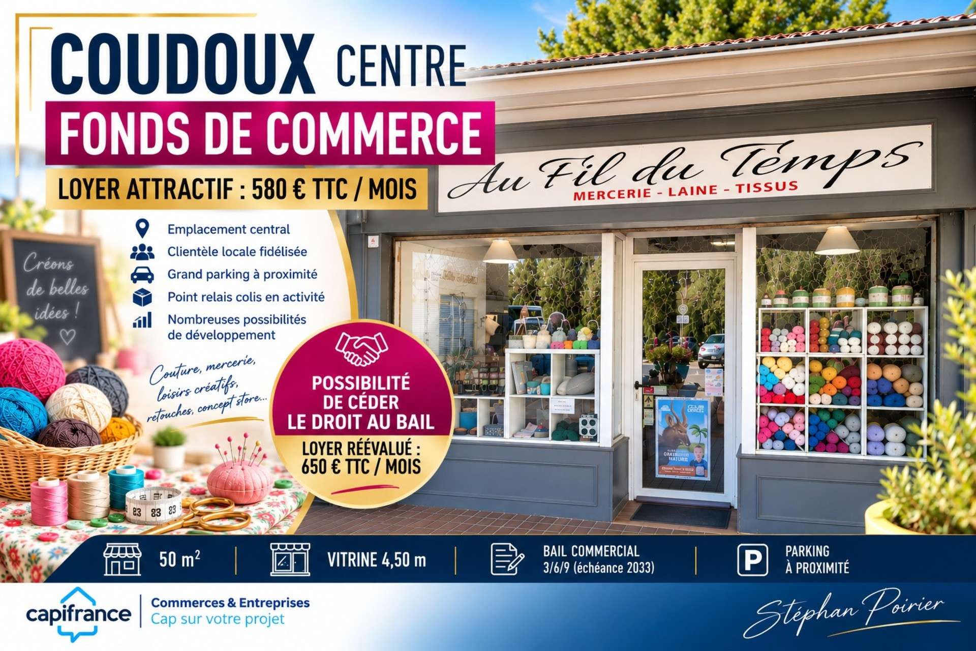 Vente FDC et DAB 50m² en centre village Coudoux