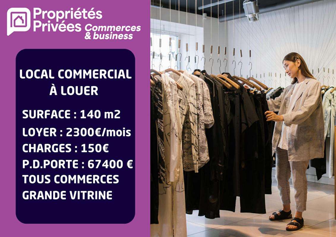 Loue local commercial 140m² enn hypercentre Berck
