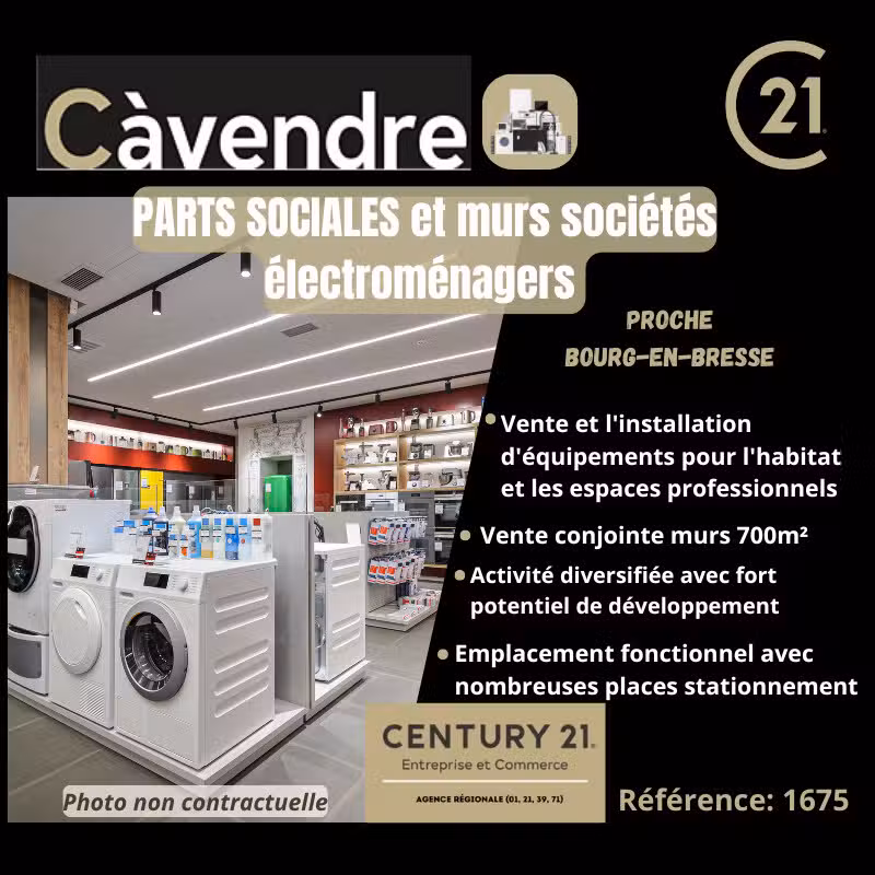 AV parts sociales société électroménager dept 01