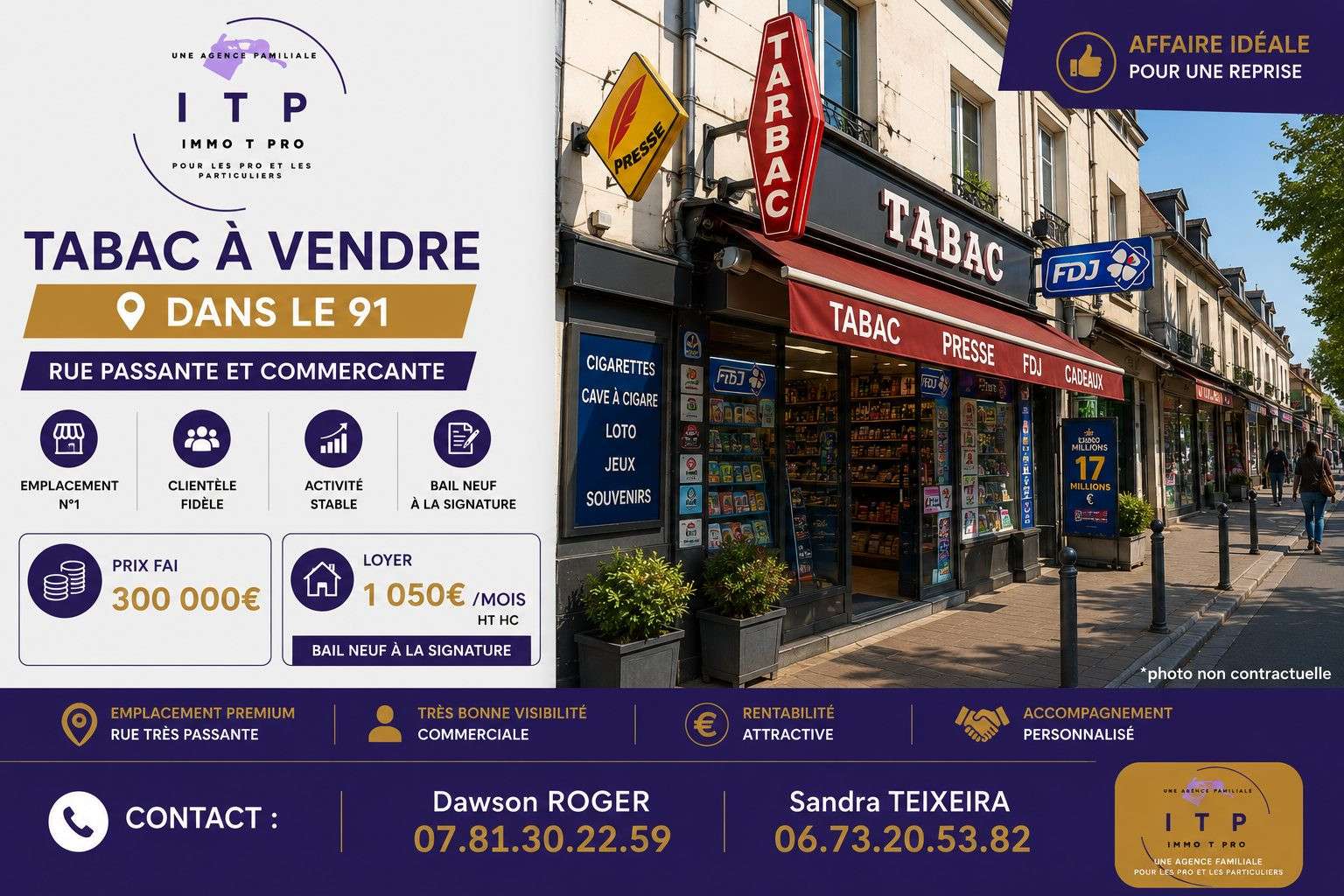 AV FDC tabac presse FDJ en coeur de l'Essonne (91)