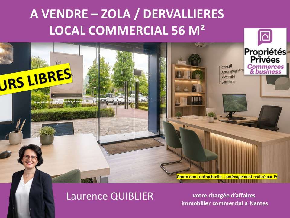 Vente murs commerciaux libres 56m² à Nantes Zola