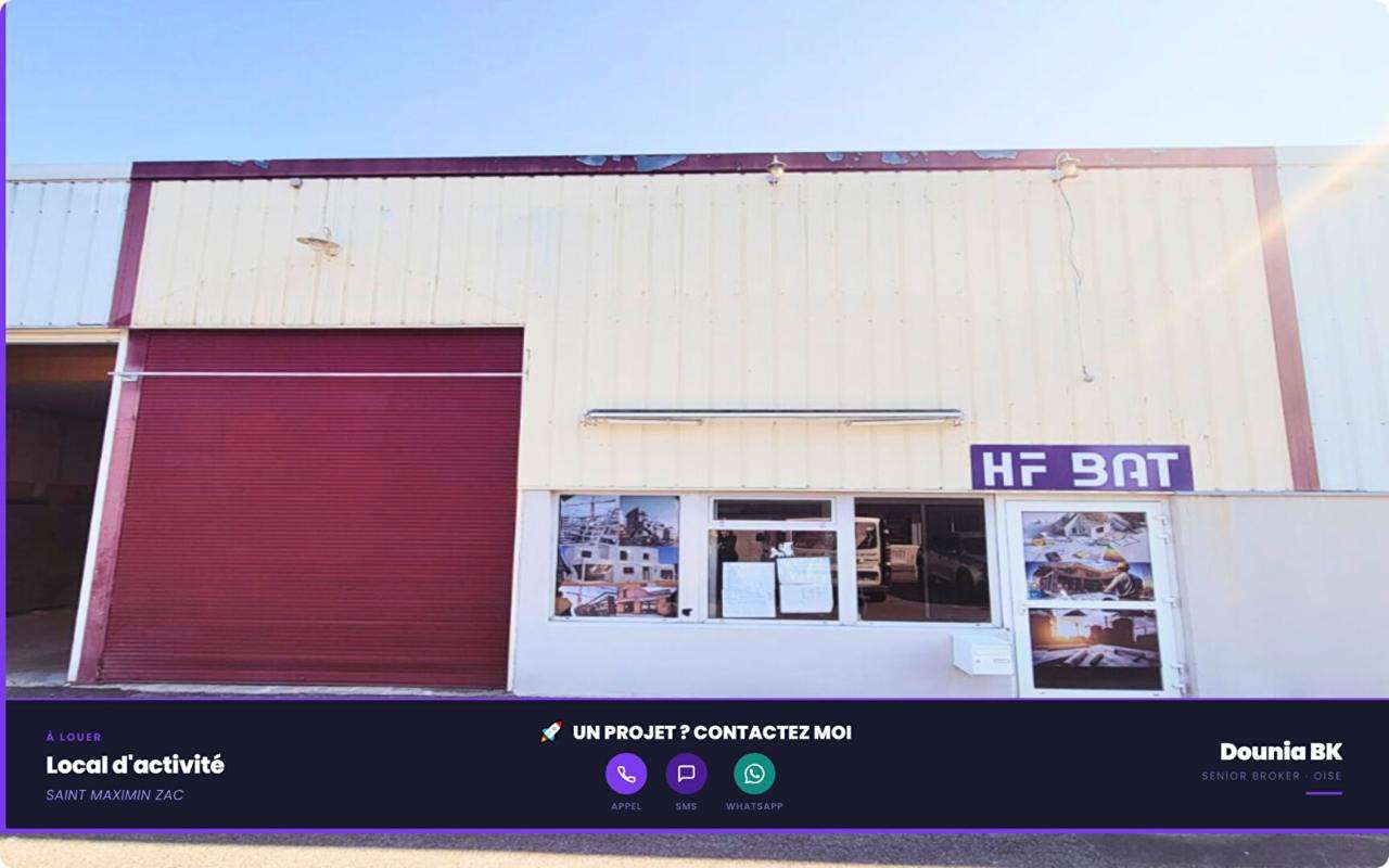 Loue local commercial d'activité 170m² St Maximin