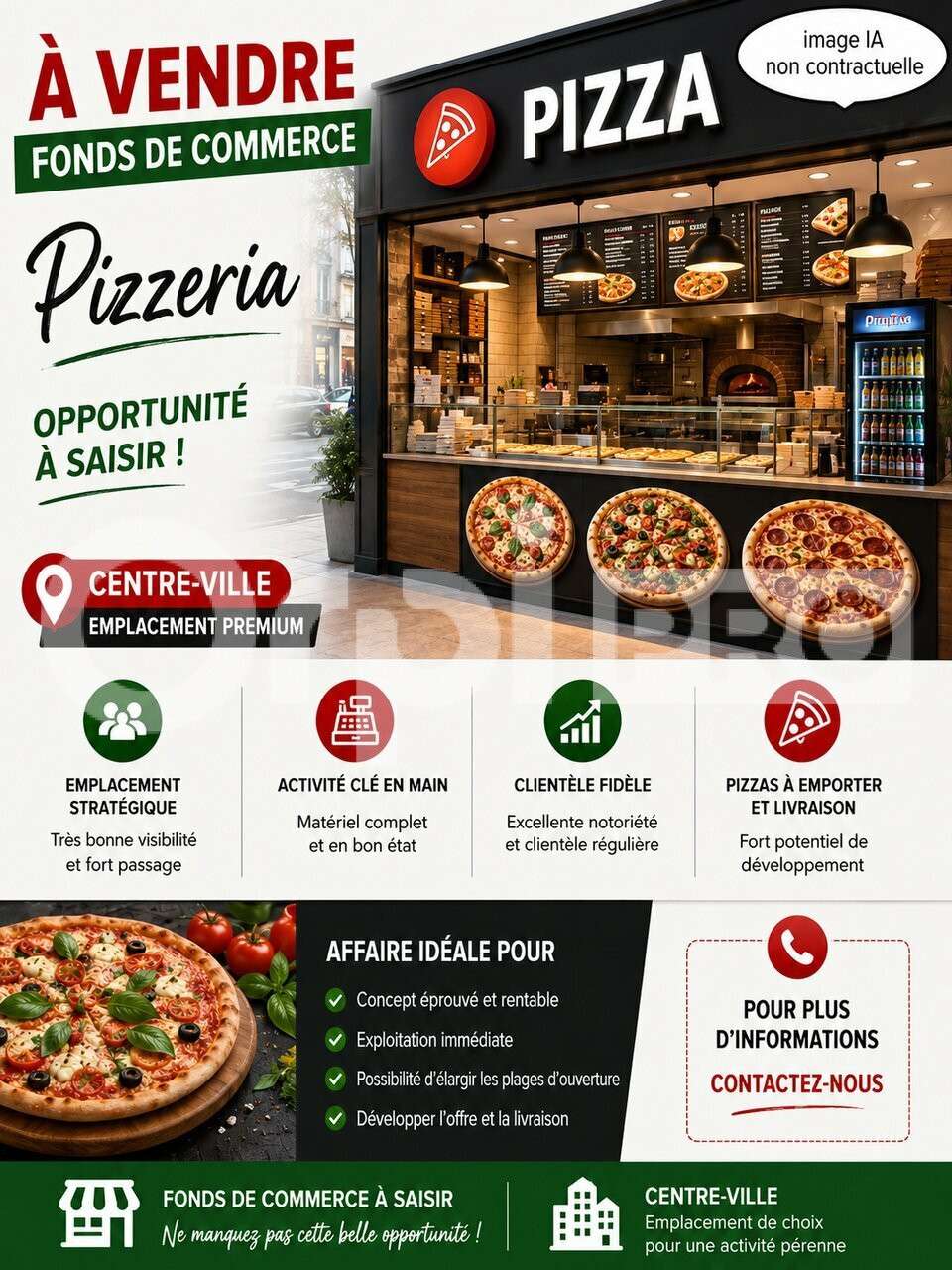 Pizzeria à vendre au coeur animé du Creusot