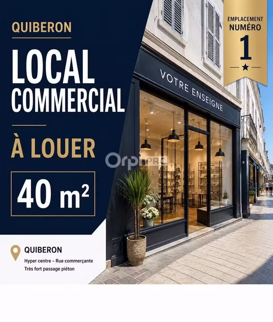 Local commercial 40m² à louer empl N°1 à Quiberon
