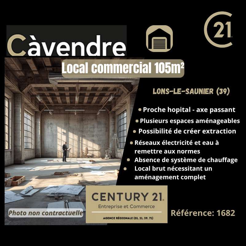 Vente local d'activité de 105m² à Lons Le Saunier